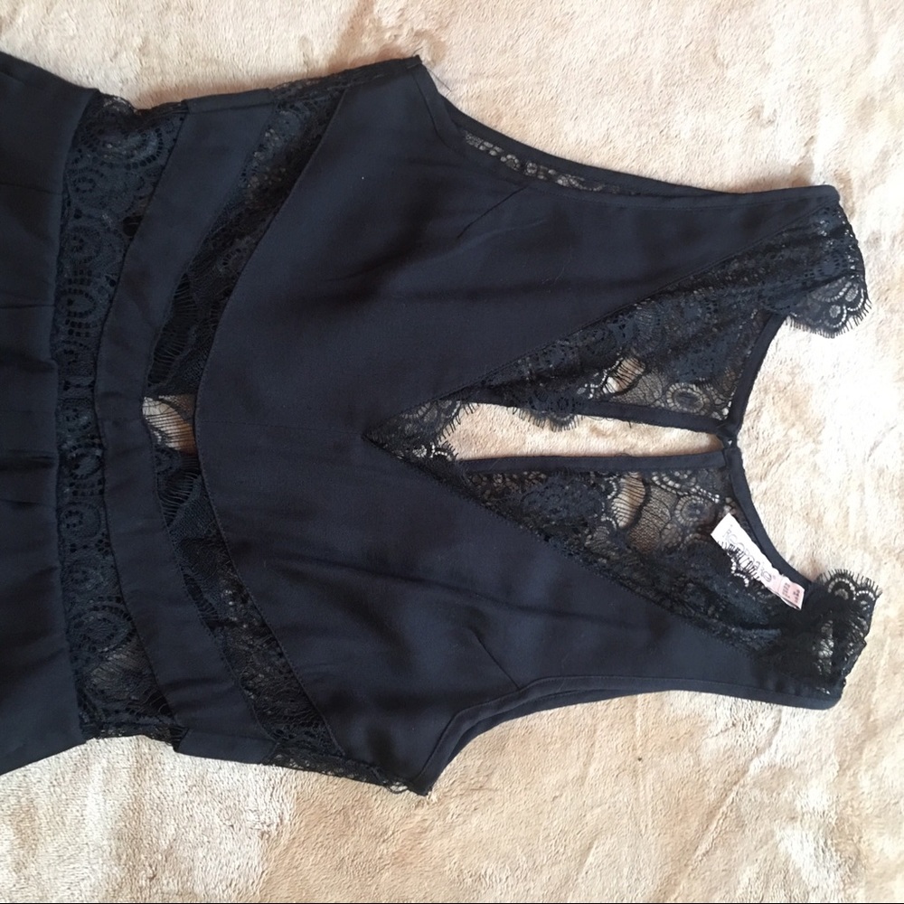 Keepsake Lace Black Romper Pockets XS - Picture 2 of 5
